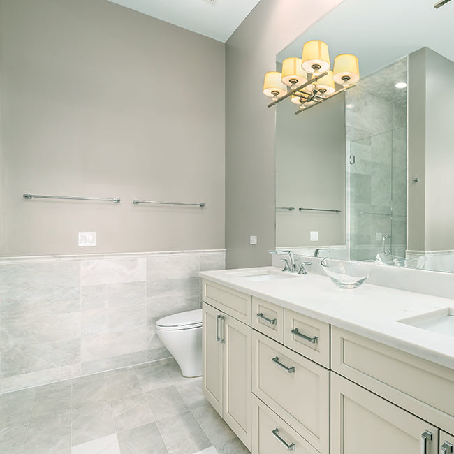 a remodeled bathroom with new cabinets waynesville nc