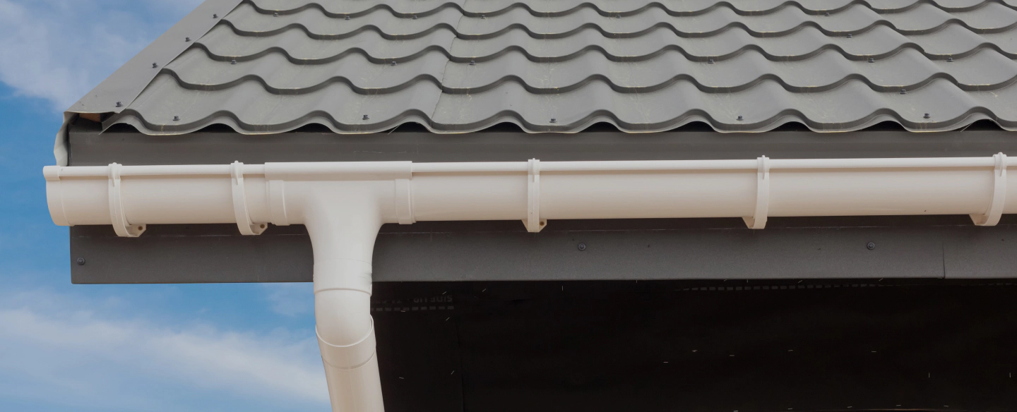 newly installed gutter west canton nc